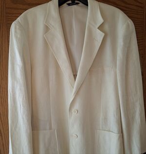 Alan Flusser Linen Cream Blazer